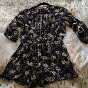 daniel rain long-sleeved floral romper